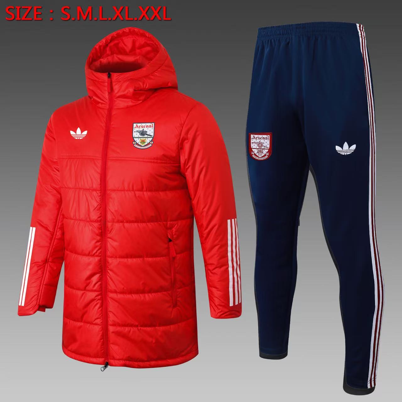 Arsenal Cotton Hoodie Coat with Pants Red 2025/26 in Model Year: 2025-26country and League: England-Premier