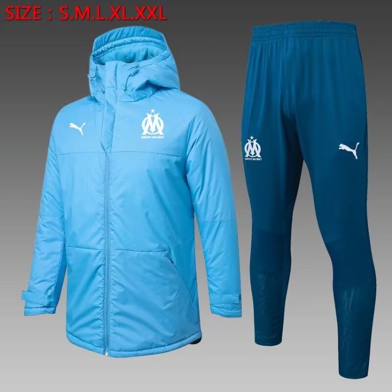 Marseille Cotton Hoodie Coat with Pants Sky Blue 2025/26 in Model Year: 2025-2026 Country and League: France-Ligue 1