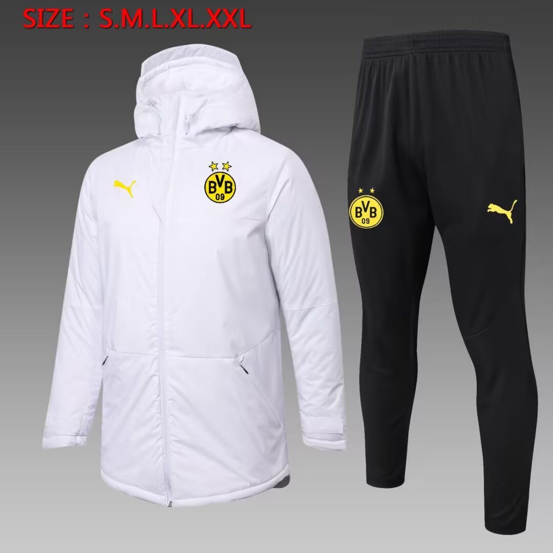 Borussia Dortmund Cotton Hoodie Coat with Pants White 2025/26