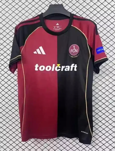 FC Nürnberg Soccer Jersey Home Custom Shirt 2025/26 in Claret&Black