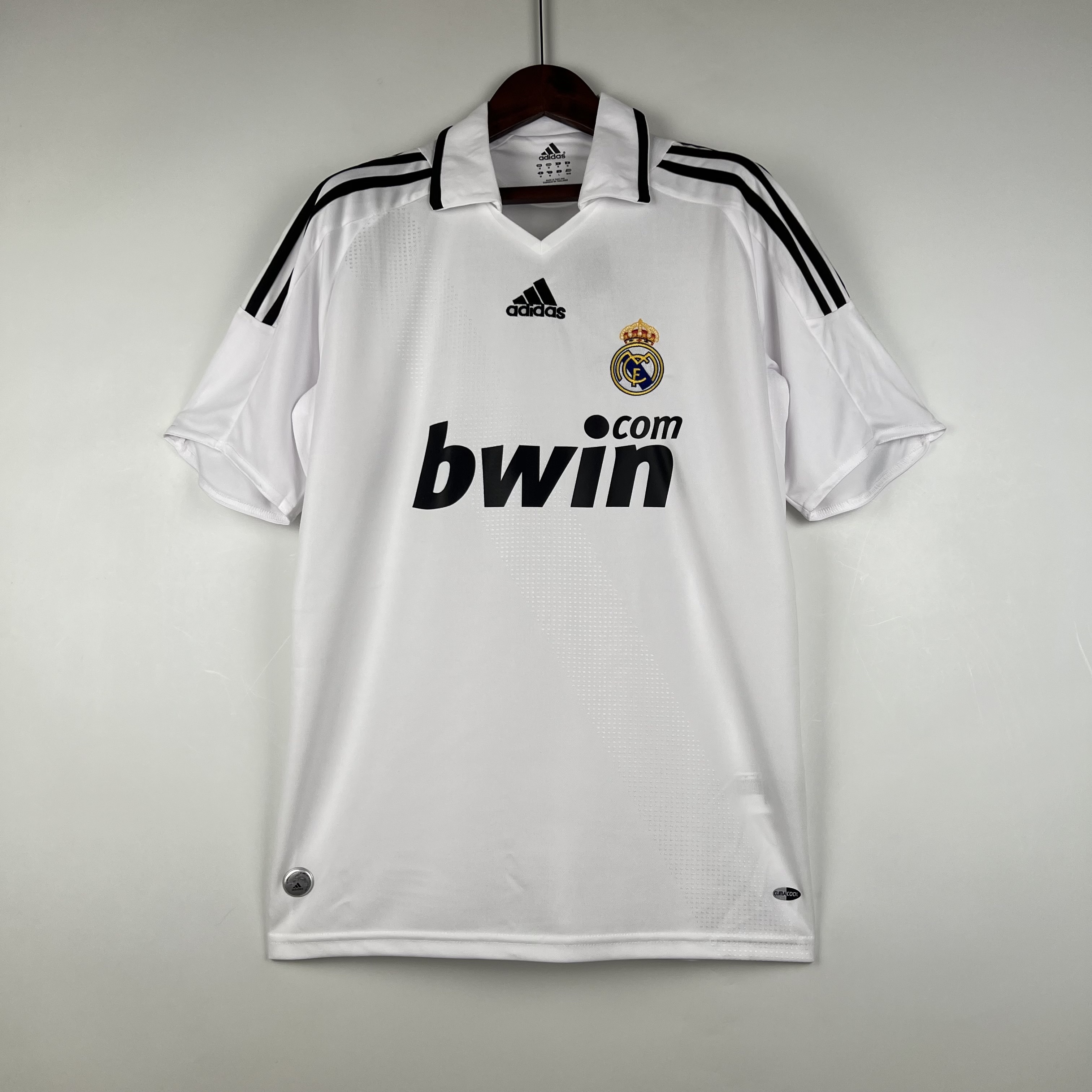 Real Madrid Retro Jersey Home Custom Soccer Shirt 2008/09 in White