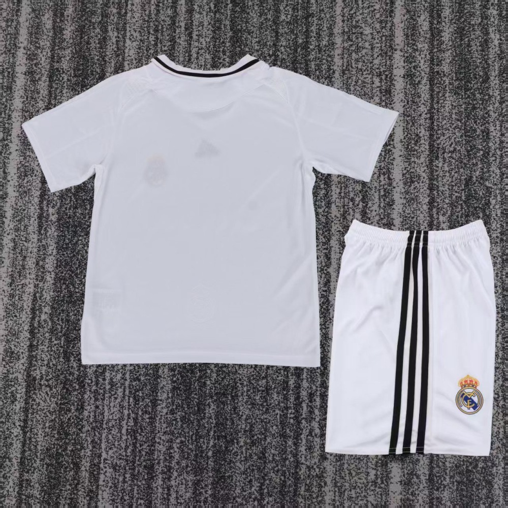 Real Madrid Retro Jersey Home Kids Kit Jersey+Shorts 2008-09