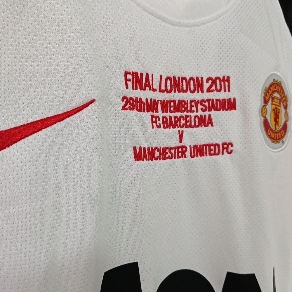 Manchester United Retro Third Away Long Sleeve Football Jersey Shirt 2010/11 - Champions League Final