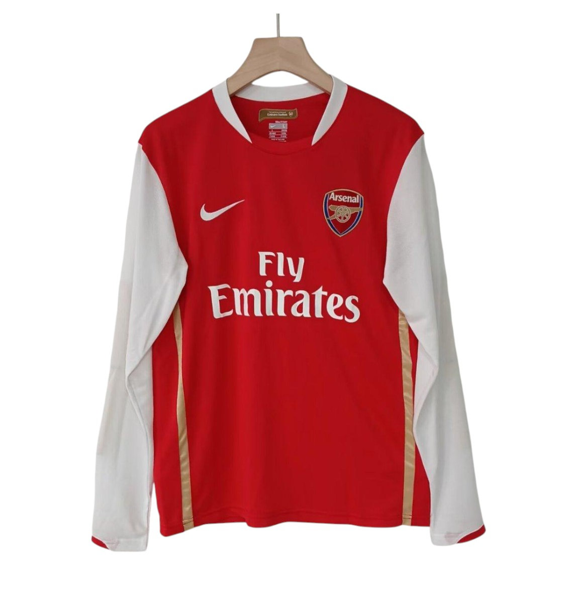 Arsenal Soccer Retro Jersey Home Long Sleeve Custom Shirt 2006/08 in Red