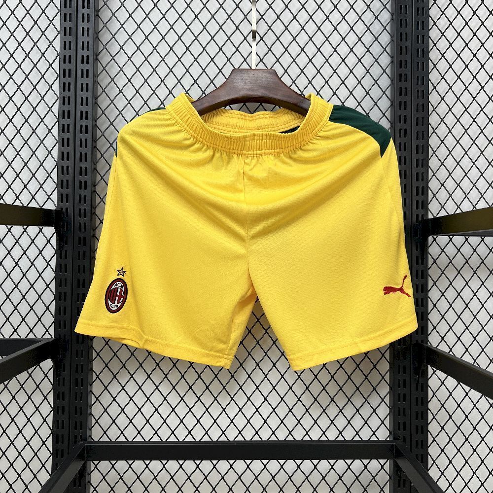 AC Milan Soccer Jersey Third Away Custom Shorts 2025/26 in Yellow