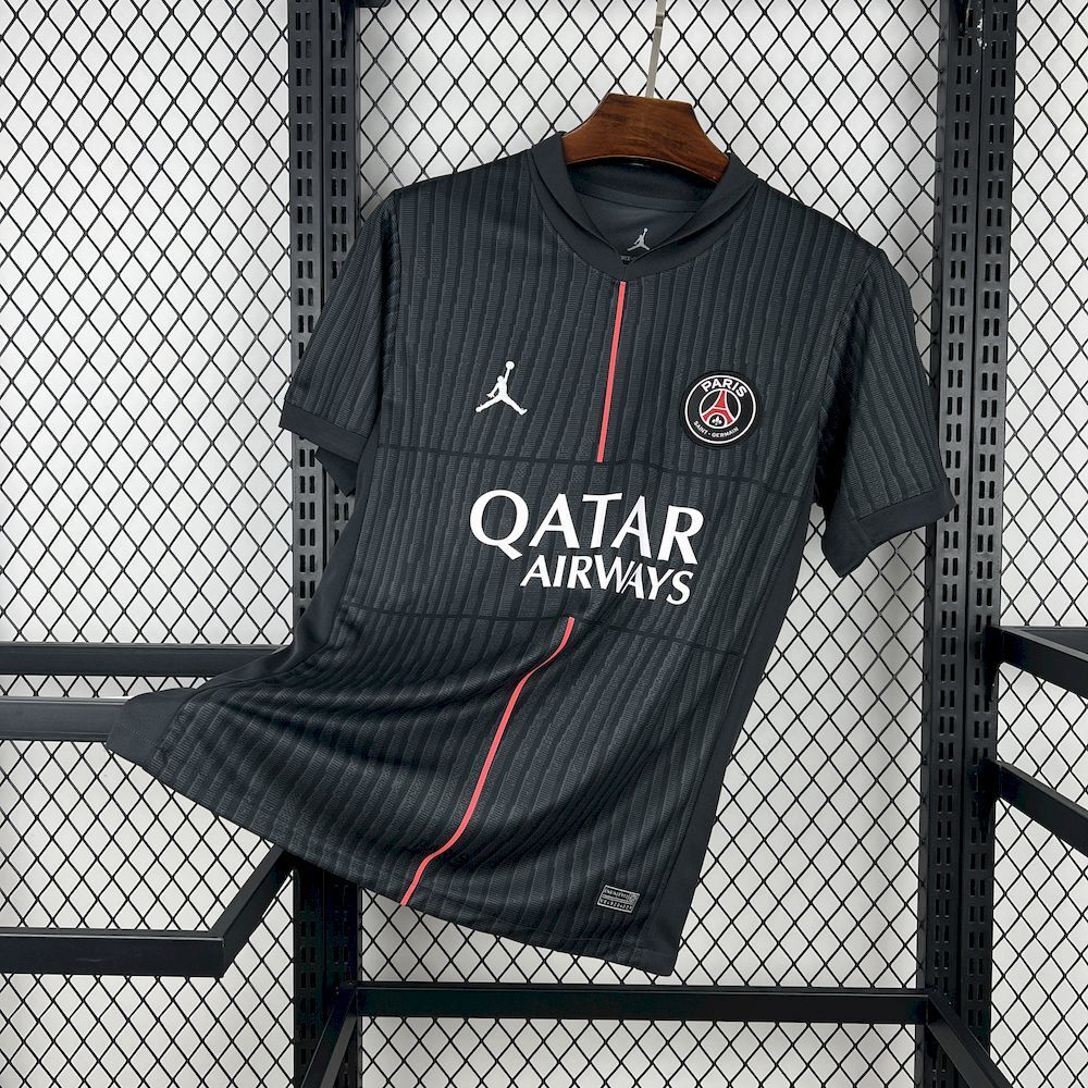 PSG Soccer Jersey Fourth Away Custom Shirt 2025/26 in Black