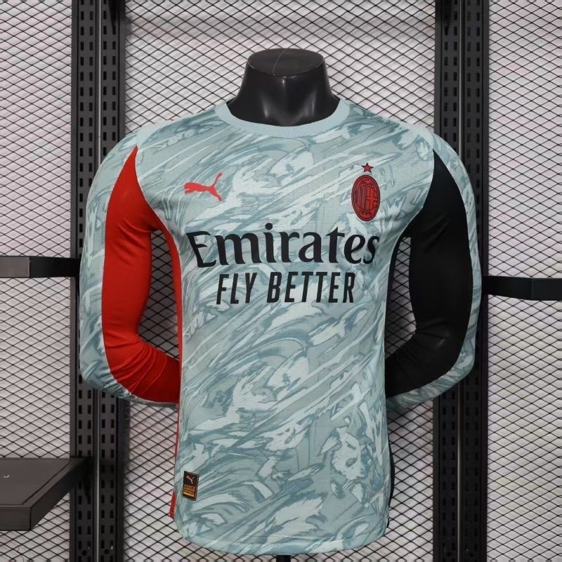 AC Milan Authentic Soccer Jersey Goalkeeper Long Sleeve Shirt 2025/26 in Green