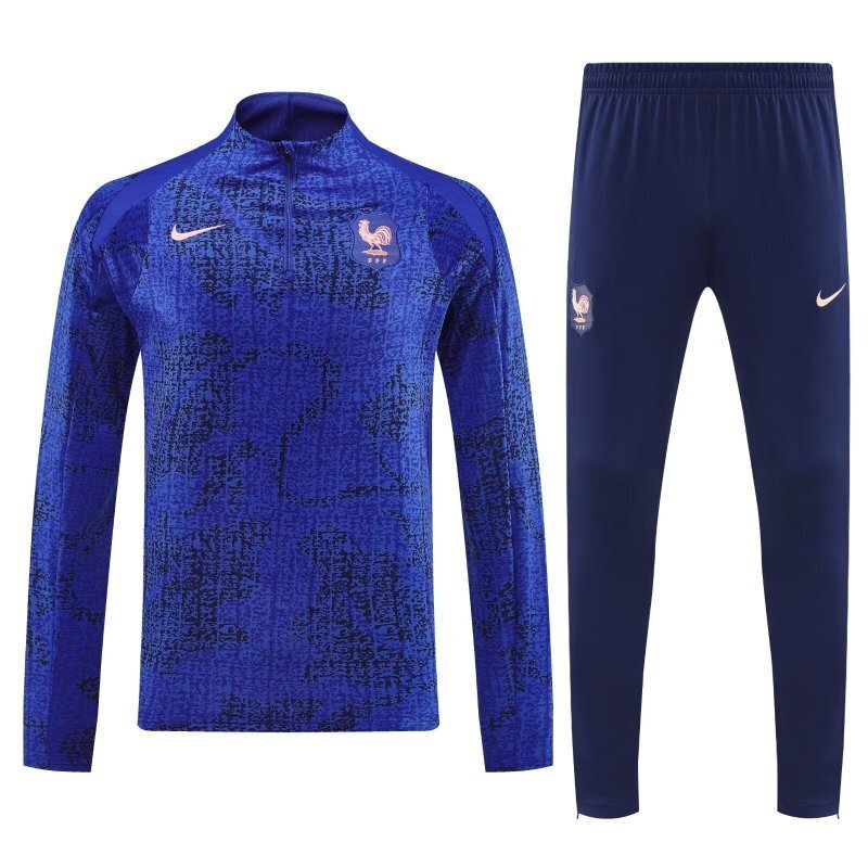 France Training Kit (Sweatshirt +Pants) Blue 2026 World Cup Edition in Model Year: 2025 Confederate: UEFA Country: