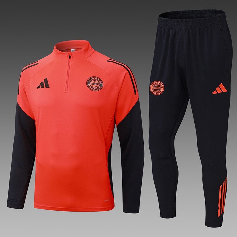 Kids Bayern Munich Training Kit Sweatshirt & Pants Set Orange 2025/26