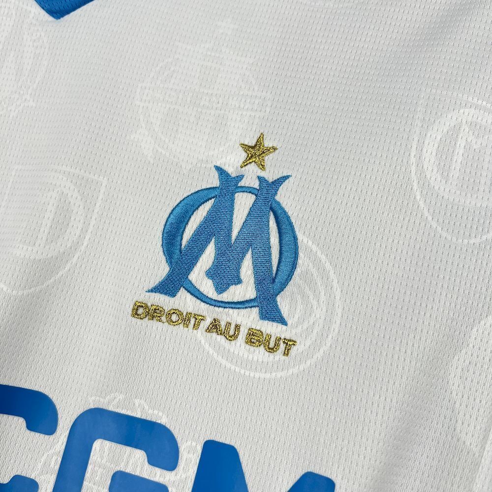 Marseille Soccer Jersey Home Long Sleeve Custom Shirt 2025/26