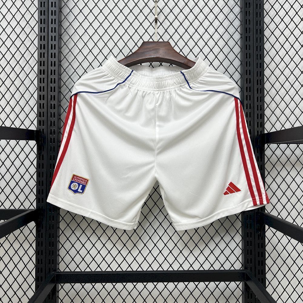 Olympique Lyonnais Football Jersey Home Custom Shorts 2025-26 in White