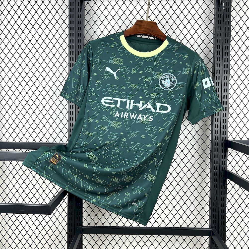 Manchester City Fourth Away Football Jersey Custom Shirt 2025/26 in Green