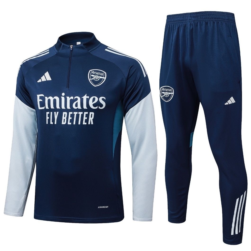 Kids Arsenal Training Kit Sweatshirt & Pants Set Blue 2025/26 in Model Year: 2025-2026 Country and League: England-Premier