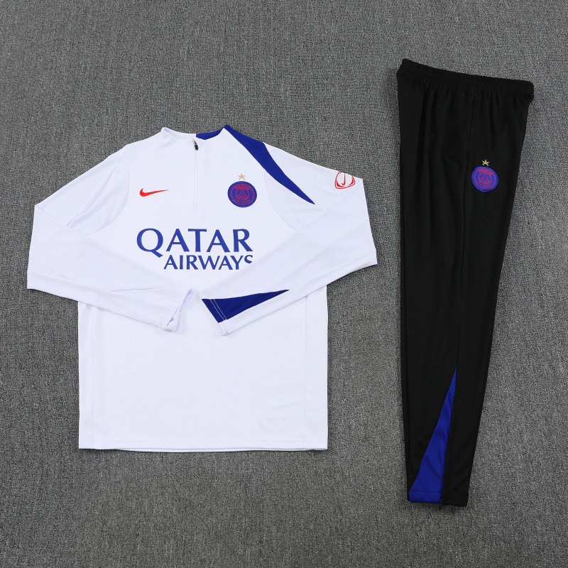 PSG Training Kit (Sweatshirt+Pants) White 2025/26