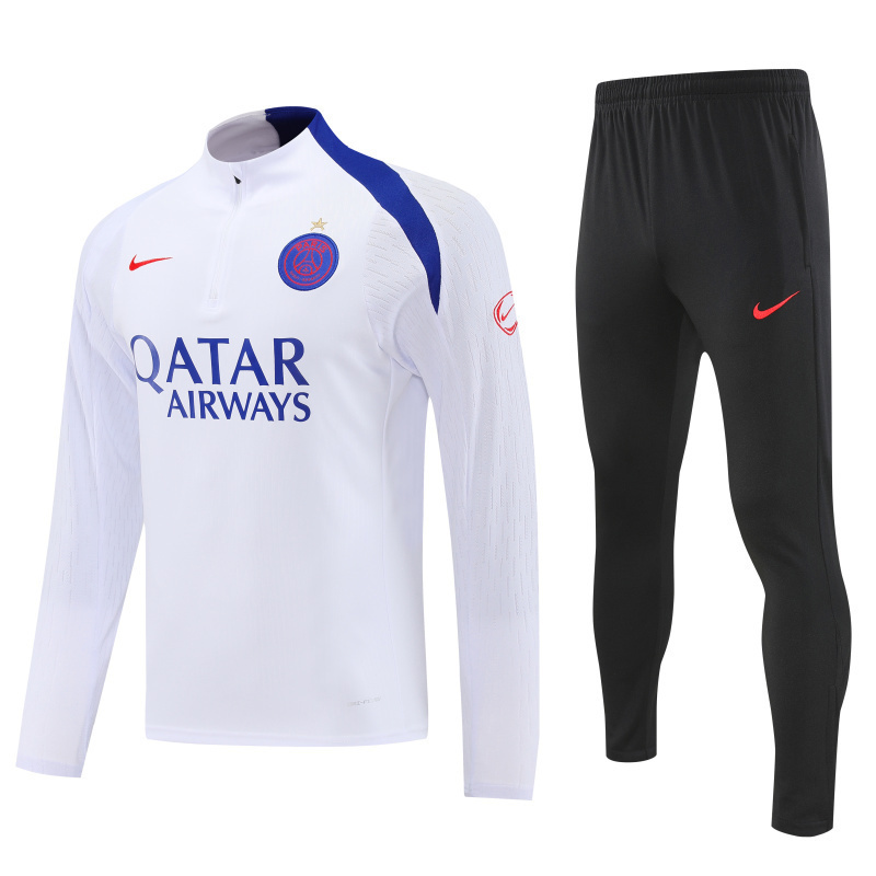 Kids PSG Training Kit Sweatshirt & Pants Set White 2025/26