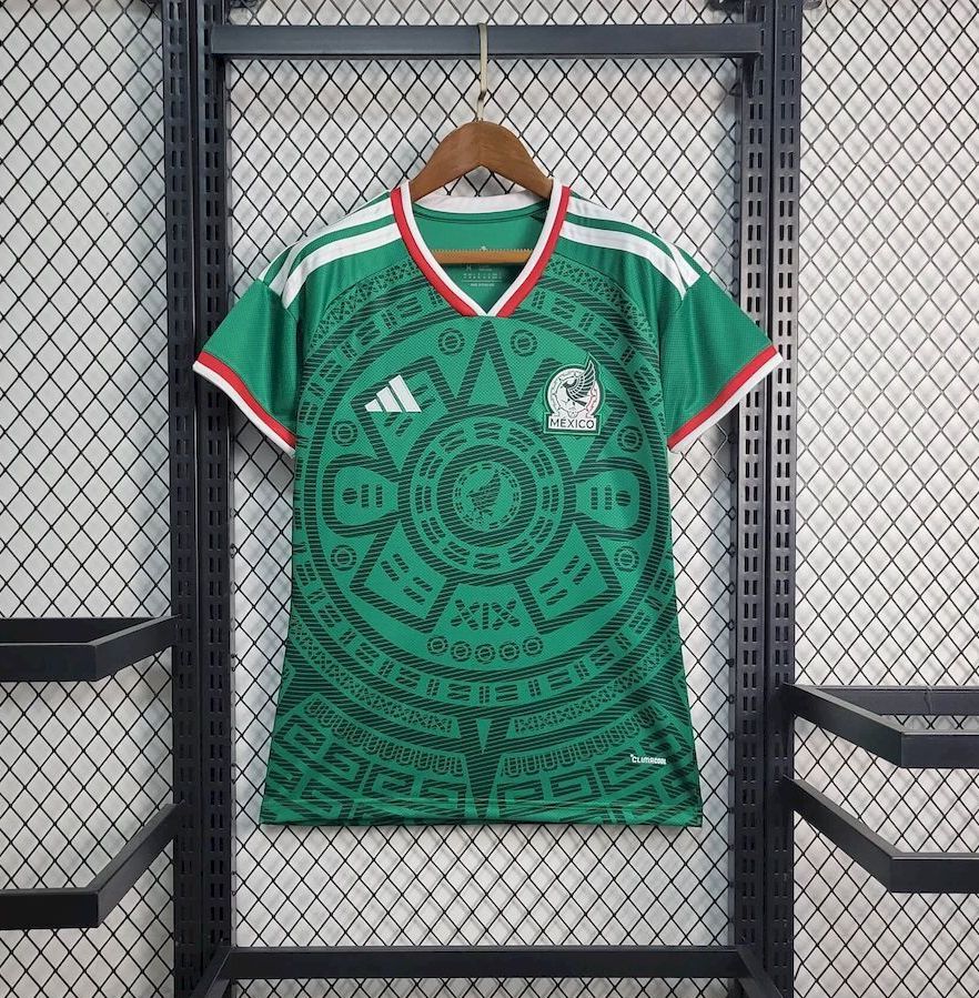 Mexico Soccer Jersey Women's Home Custom Shirt 2026 World Cup Edition in Green