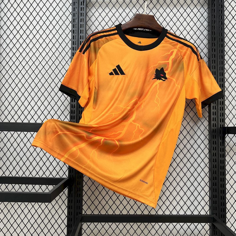 ROMA Soccer Jersey Away Custom Shirt 2025/26 in Orange