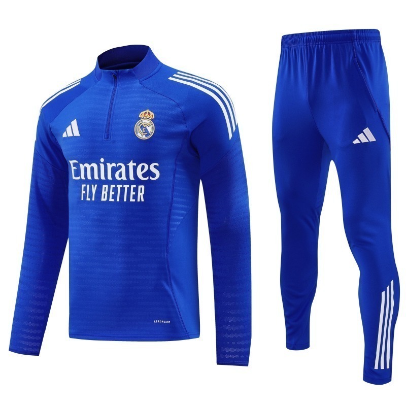 Real Madrid Training Kit Sweatshirt & Pants Set Blue 2025/26