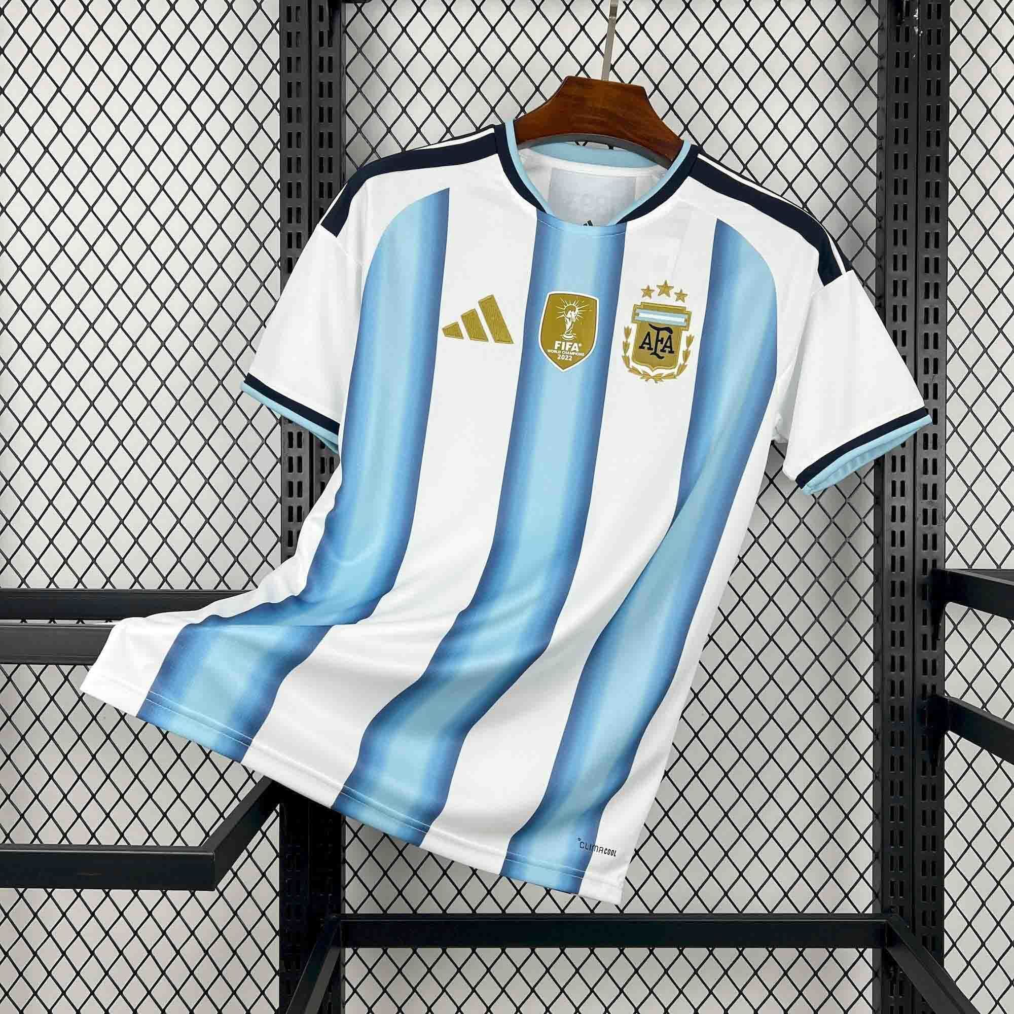 Argentina Soccer Jersey Home Custom Shirt 2026 World Cup Edition in White&Blue