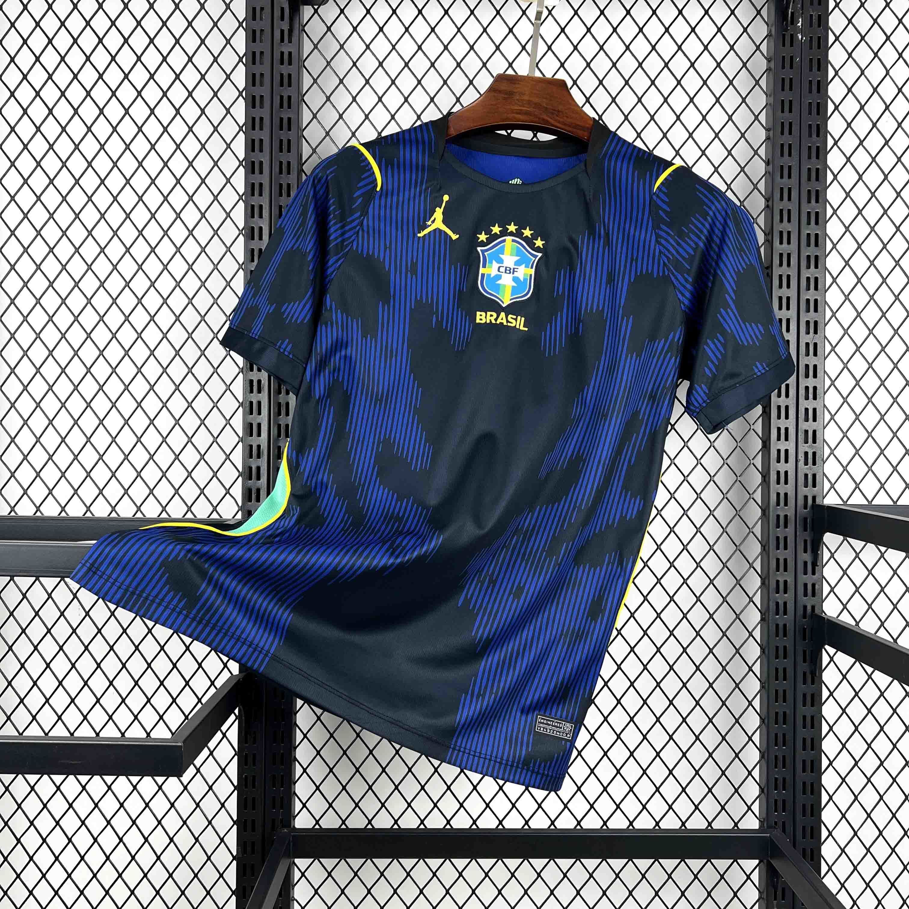 Brazil Soccer Jersey Away Custom Shirt 2026 World Cup Edition in Blue