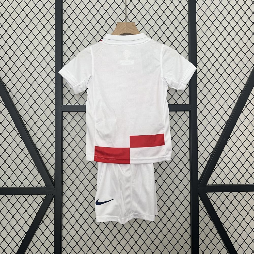 Croatia Soccer Jersey Home Kids Kit Jersey+Shorts EURO 2024