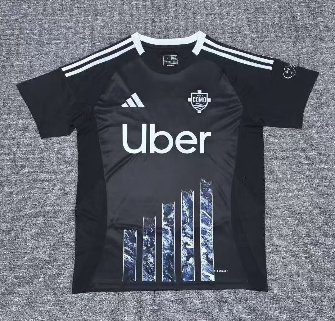 Como 1907 Soccer Jersey Third Away Custom Shirt 2024/25 in Black