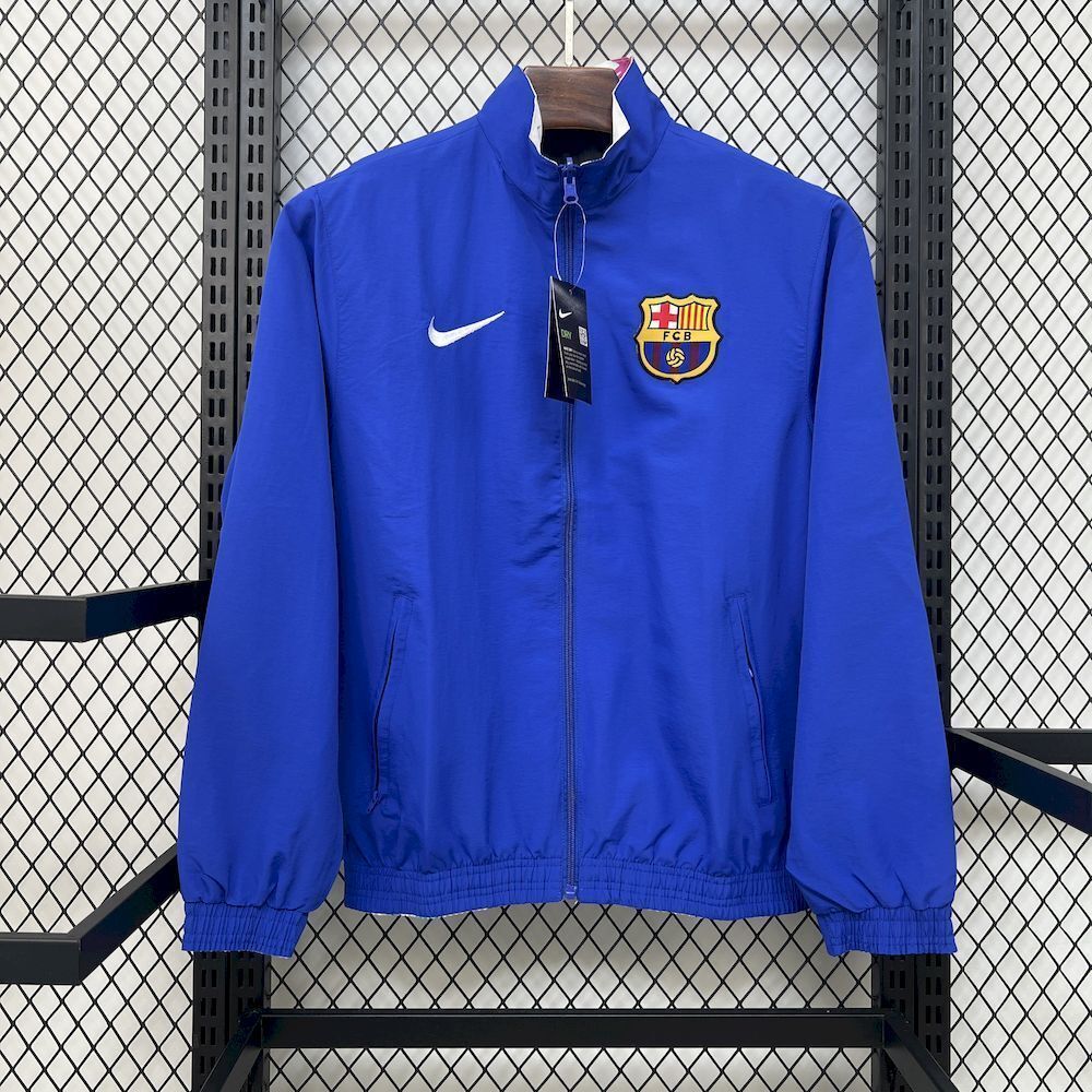Barcelona Reversible Double-Sides Windbreaker Jacket 2025/26 in Model Year: 2025/26 Country and League: Spain-La Liga