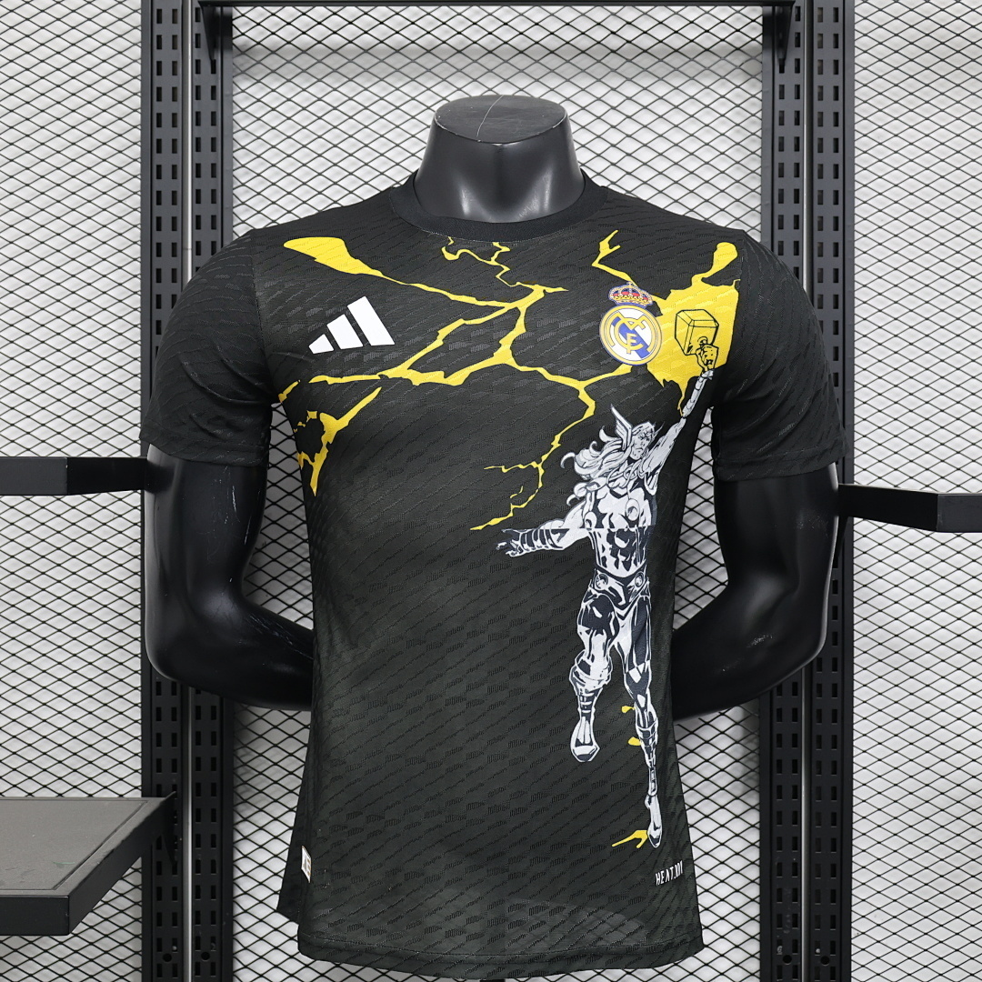 Real Madrid Authentic Soccer Jersey Pre-Match Marvel Shirt 2025/26 in Model Year: 2025/26 Country and League: Spain-La Liga