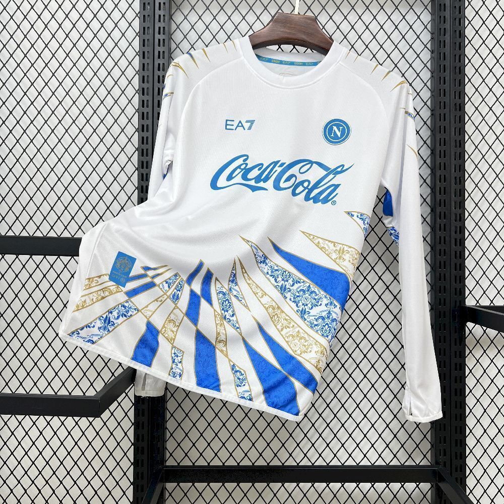 Napoli Soccer Jersey Pre-Match Long Sleeve Custom Shirt 2025-26