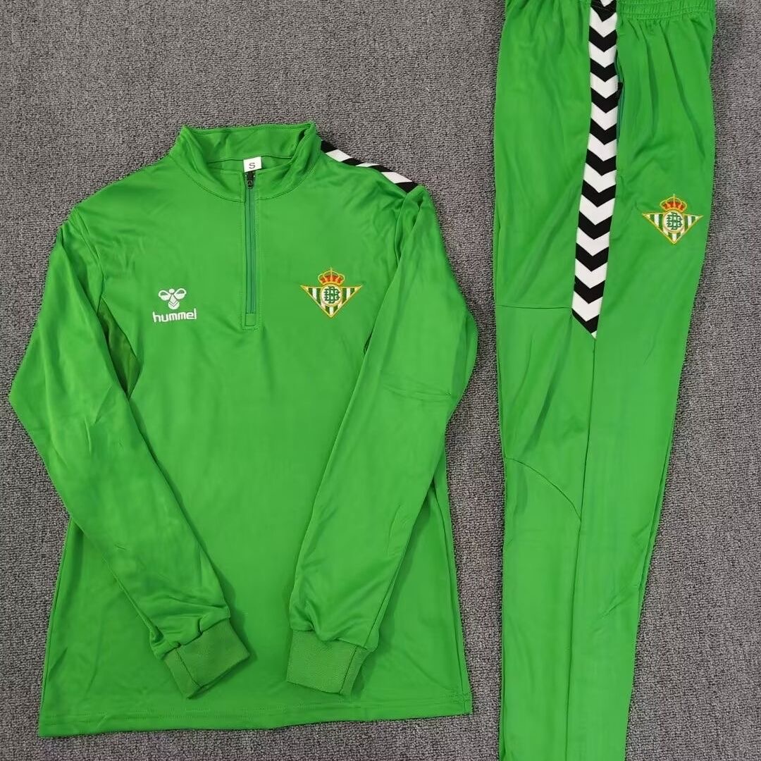 Real Betis Training Kit Sweatshirt & Pants Set Green 2025/26