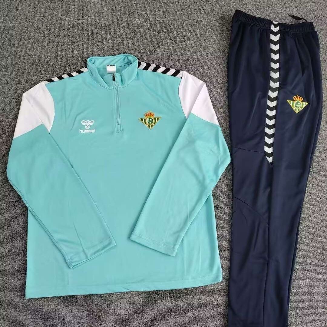 Kids Real Betis Training Kit Sweatshirt & Pants Set Light Green 2025/26