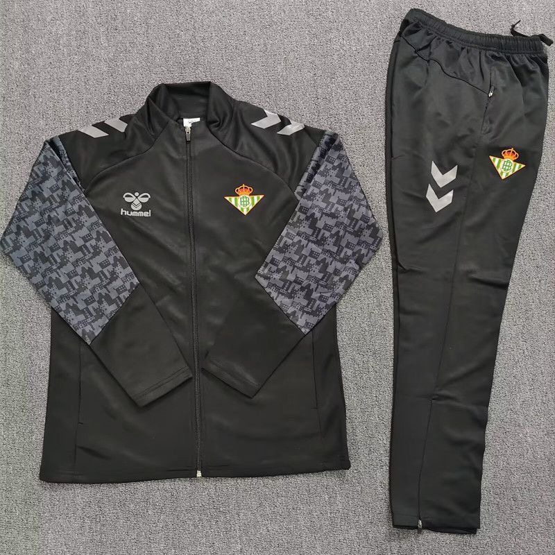 Real Betis Training Kit Sweatshirt & Pants Set Black 2025/26