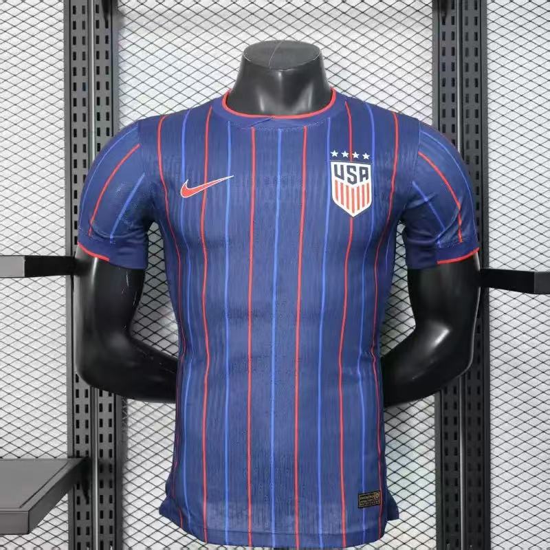 USA Authentic Soccer Jersey Away Shirt 2025 in Black