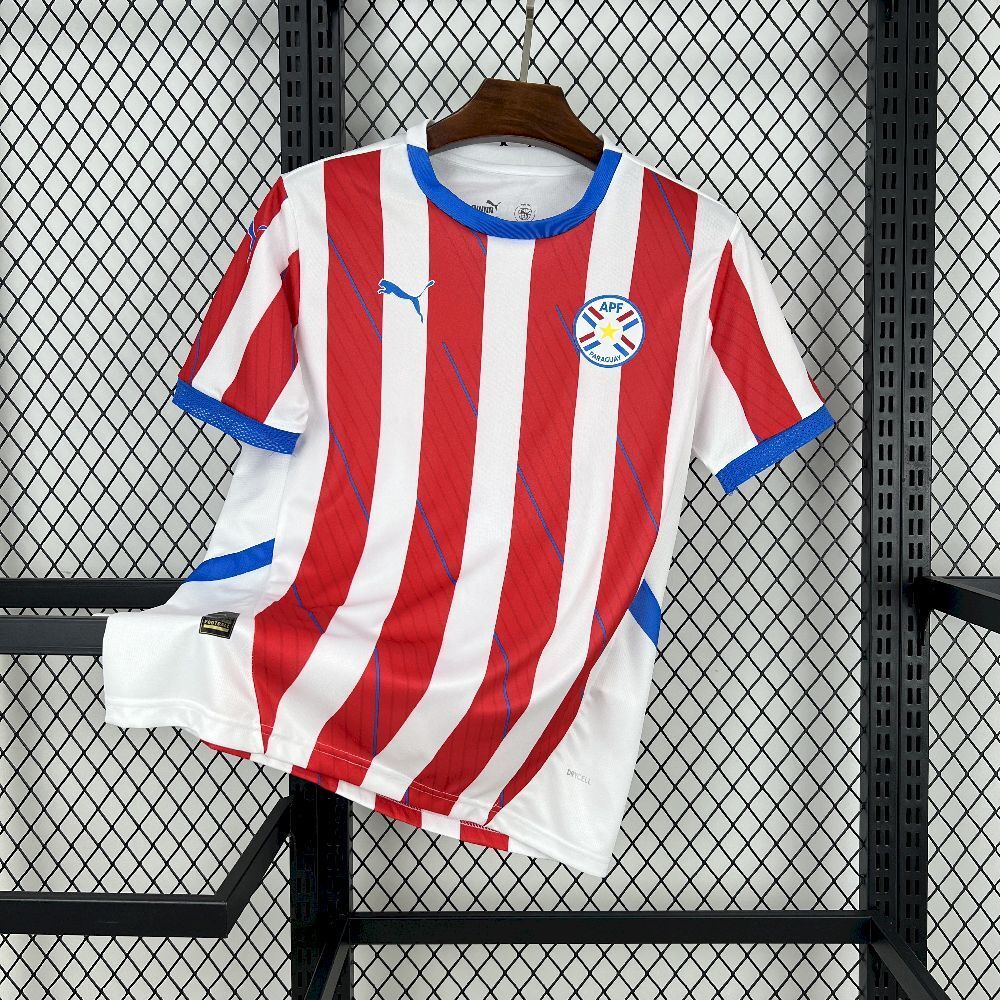 Paraguay Soccer Jersey Home Custom Shirt 2024 in Red