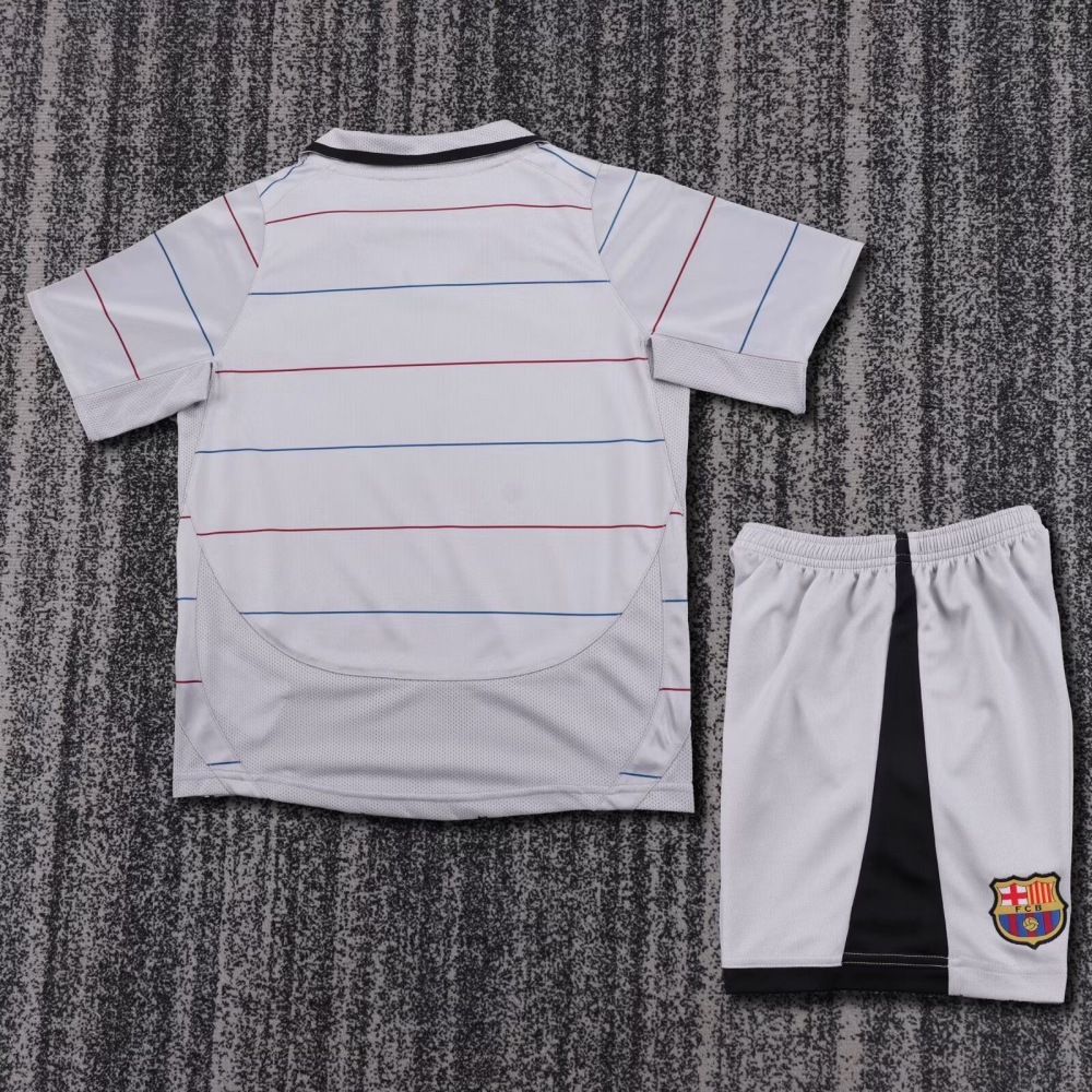 Barcelona Retro Jersey Away Kids Kit Jersey+Shorts 2003-04