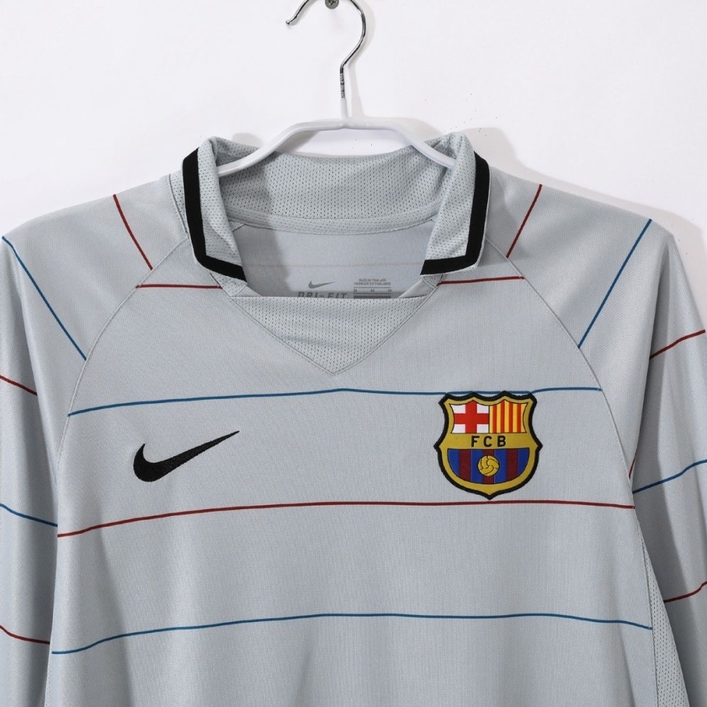 Barcelona Retro Jersey Away Long Sleeve Soccer Shirt 2003-04