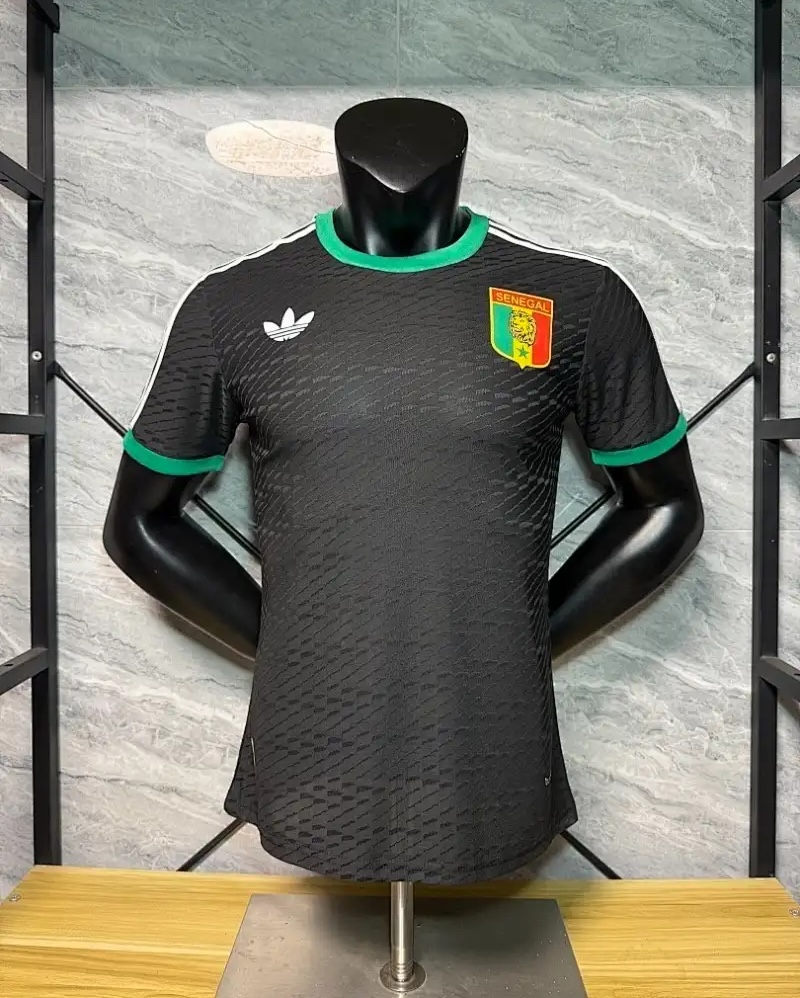 Senegal Authentic Soccer Jersey Retro Style Shirt 2026 World Cup Edition in Black