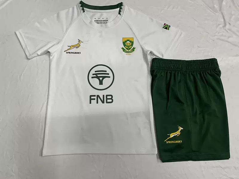 South Africa Soccer Jersey Away Kids Jersey & Shorts Kit World Cup 2025-26 in White