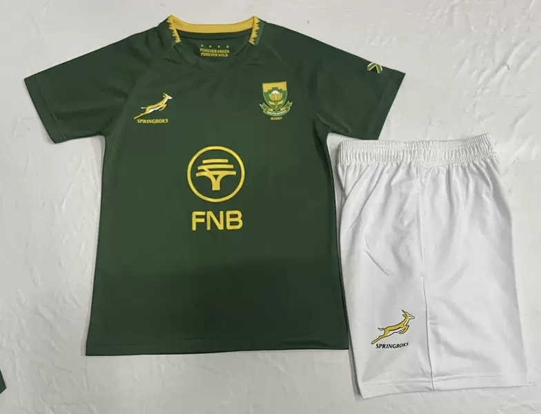 South Africa Soccer Jersey Home Kids Jersey & Shorts Kit World Cup 2025-26 in Green