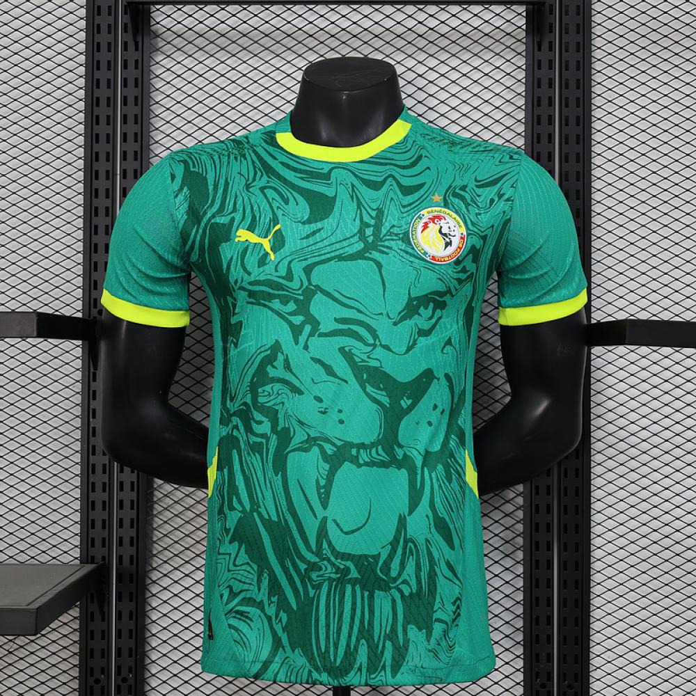 Senegal Authentic Soccer Jersey Away Shirt 2025 in Green