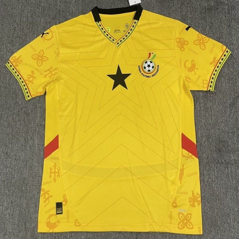 Ghana Soccer Jersey Away Custom Shirt World Cup 2024-25 in Yellow