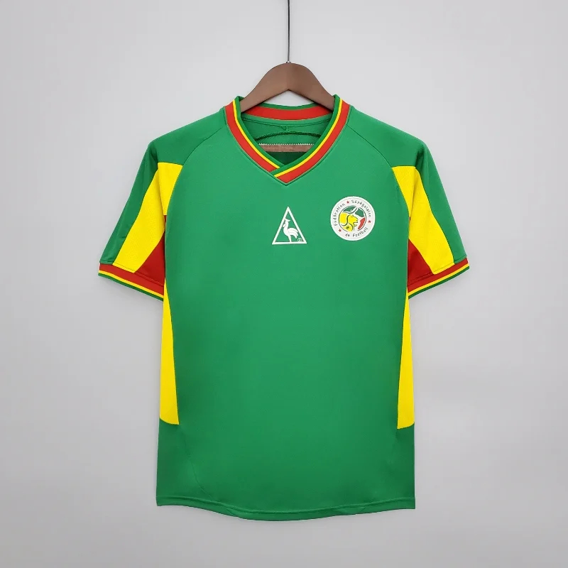 Senegal Retro Soccer Jersey Away Custom Shirt World Cup 2002 in Green