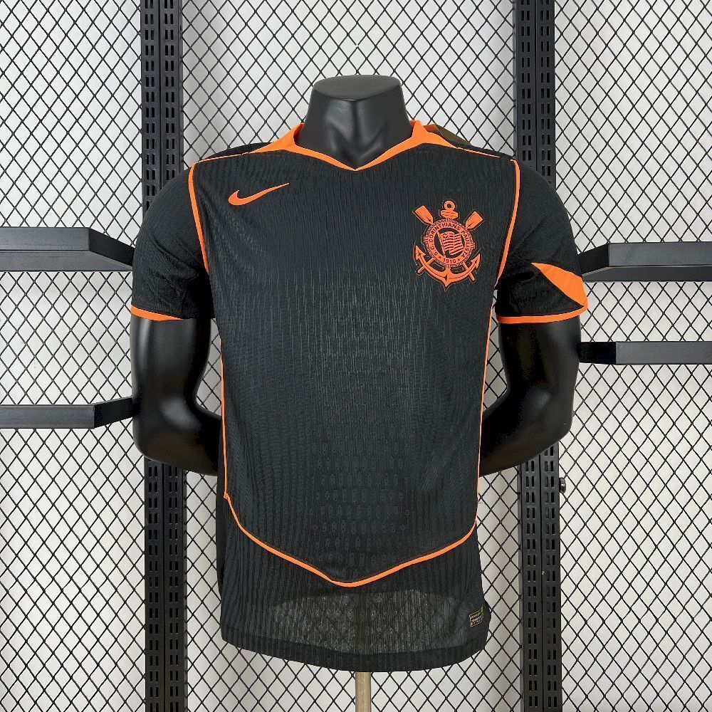 Corinthians Authentic Soccer Jersey Third Away Shirt 2025-26 in Black&Orange