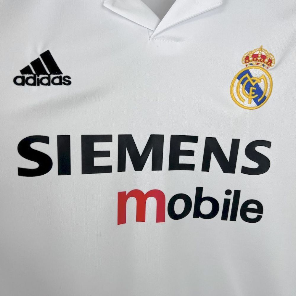 Real Madrid Retro Jersey Home Custom Soccer Shirt 2002-03