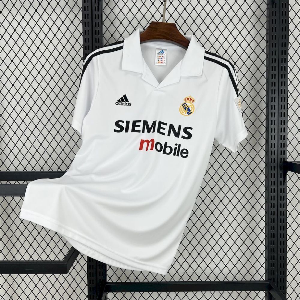 Real Madrid Retro Jersey Home Custom Soccer Shirt 2002-03
