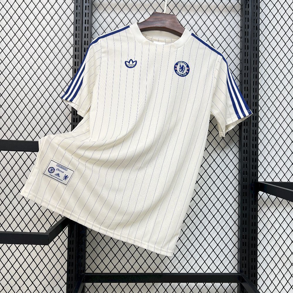 Chelsea Football Jersey Terrace Icons Special Edition Custom Shirt 2025/26 in Off-White