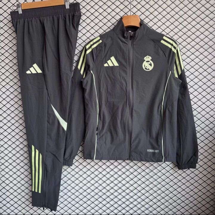 Real Madrid Windbreaker With Pants Gray 2025-26