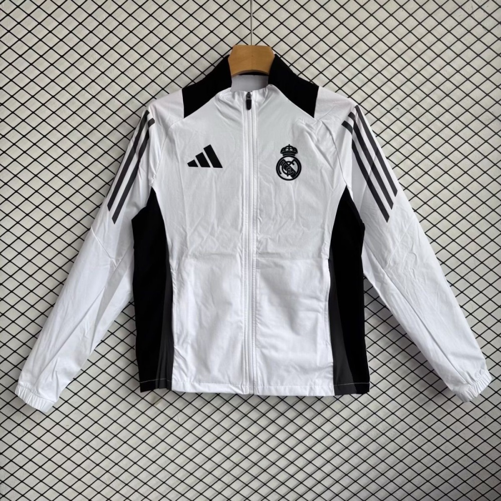 Real Madrid Windbreaker With Pants White 2025-26