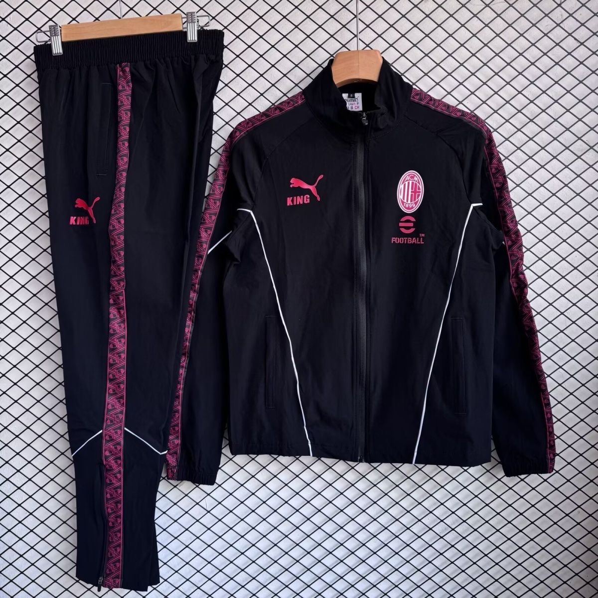 AC Milan Windbreaker with Pants Black 2025/26