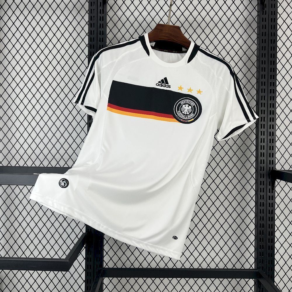 Germany Retro Football Jersey Home Custom Shirt 2008 in White